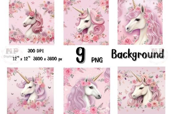 Download Unicorn Background Unicorn Digital Paper - Unicorn background Collection