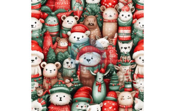 Download Cute Christmas Animals Digital Paper 271 - Premium Bundle