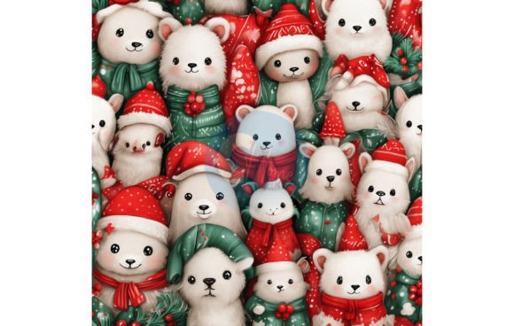 Download Cute Christmas Animals Digital Paper 253 - Premium Bundle