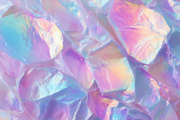 Download Iridescent Crumpled Foil Texture Pastel - Crumpled Collection