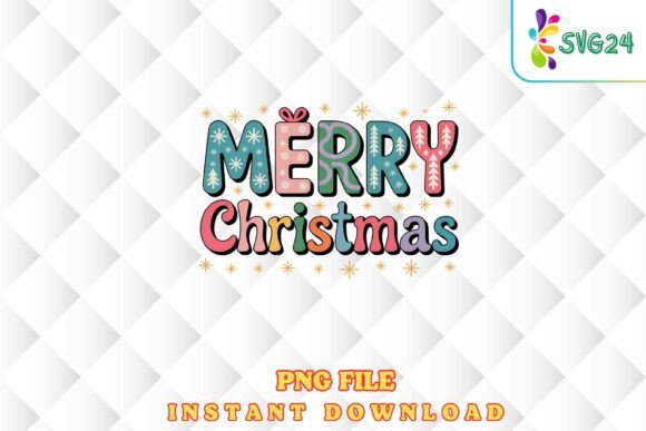 Download Colorful Retro Merry Christmas Png - Christmas png Collection