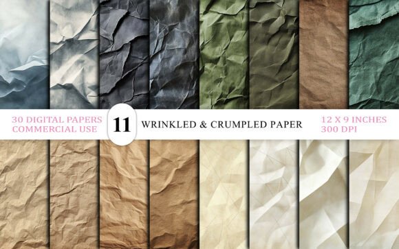 Download Wrinkled &amp; Crumpled Paper Texture - Crumpled Collection