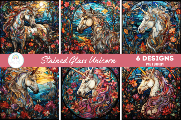 Download Stained Glass Unicorn Background - Unicorn background Collection