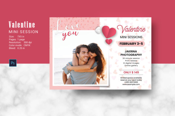 Download Valentines Day Mini Session Template - Valentines day Collection