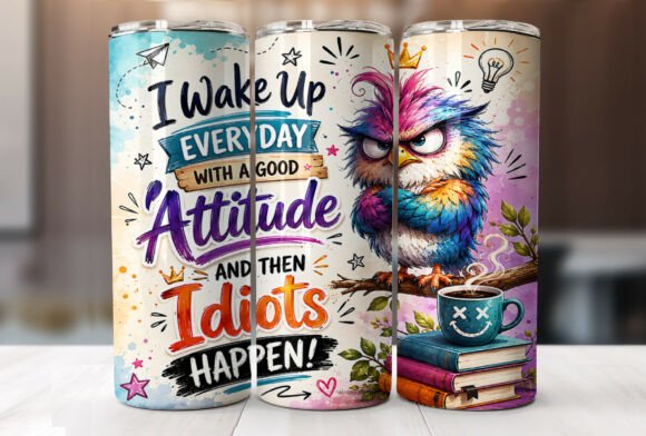 Download Funny Sarcastic Owl Coffee Tumbler Wrap - Funny Collection